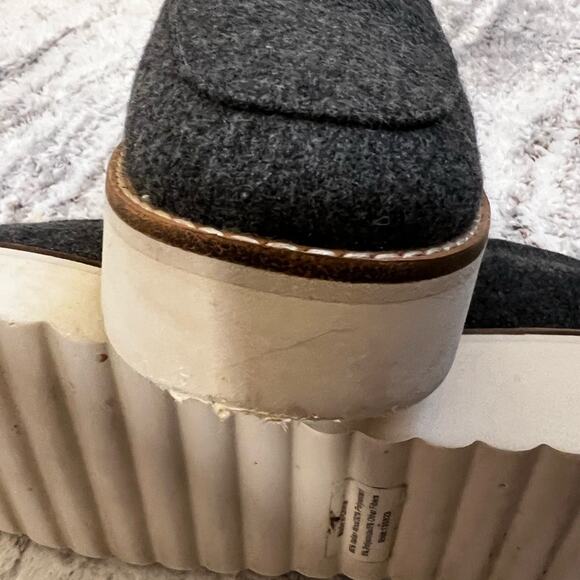 Vince Zeta Gray Felt Platform Loafers – Size 9 - Picture 5 of 10
